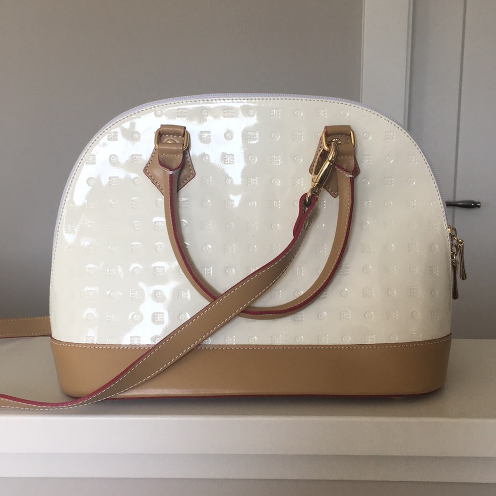 Arcadia White Leather Purse